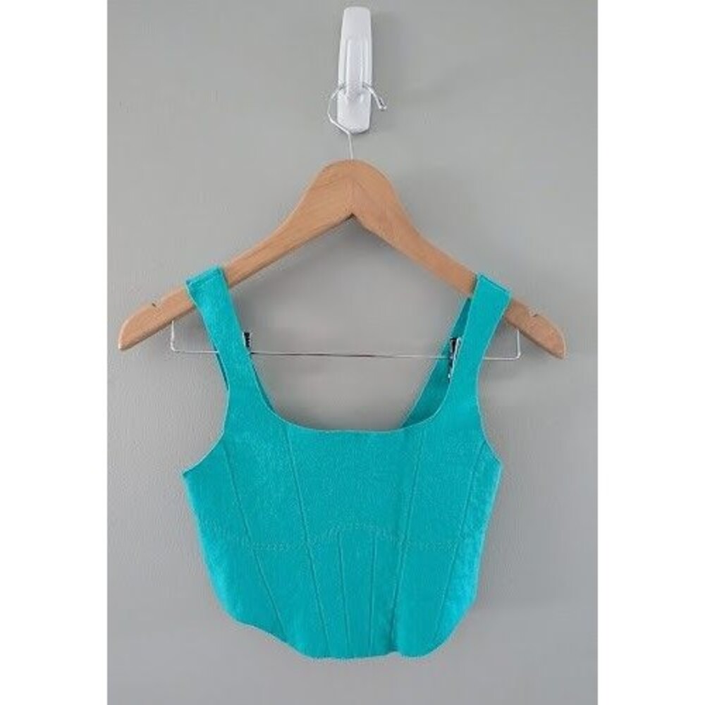 Free People Movement Strong Core Corset Top Teal XS/SMALL